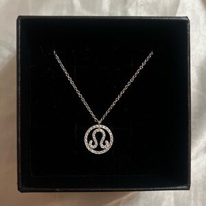 Rhinestone Leo Zodiac Charm Necklace